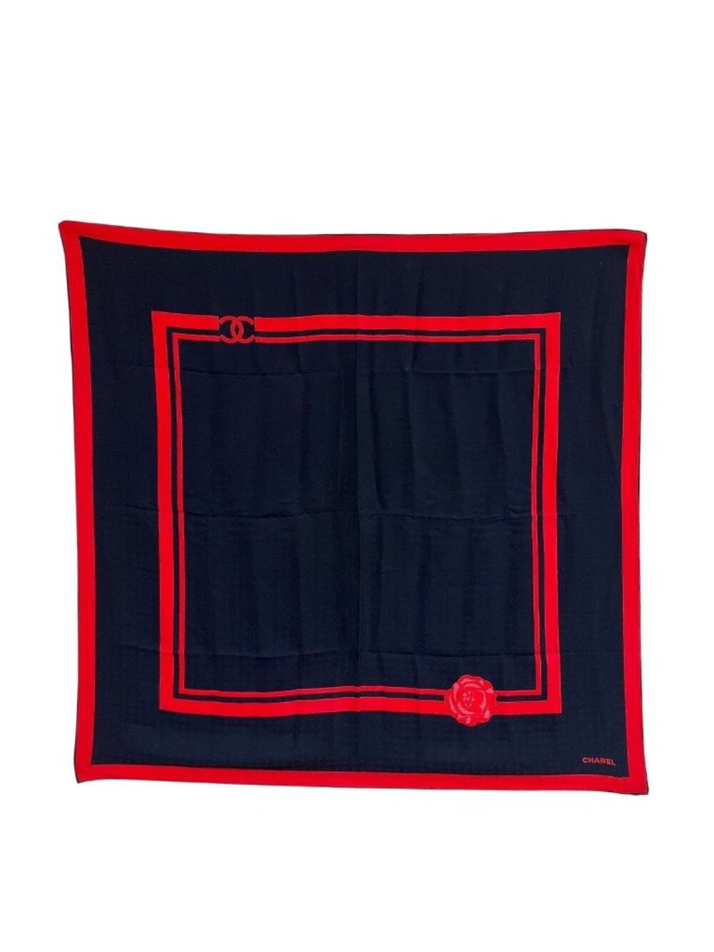 Chanel Camellia Scarf Silk